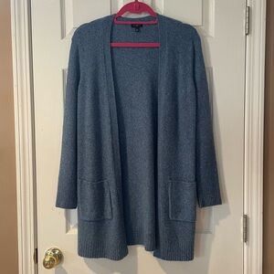 Talbots petite small blue open front cardigan